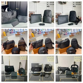 Louis Vuitton LV Backpack Handbag and Wallet Set-4636  